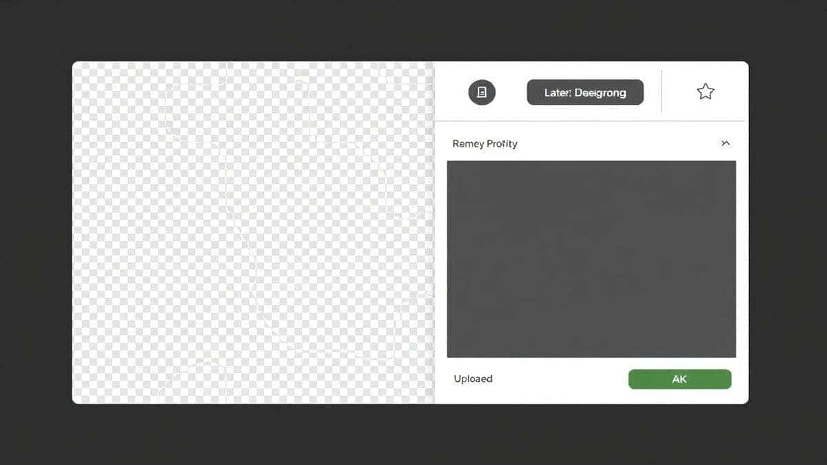 ai background remover online tool interface showing uploaded image with transparent background result modern minimalist design 4k