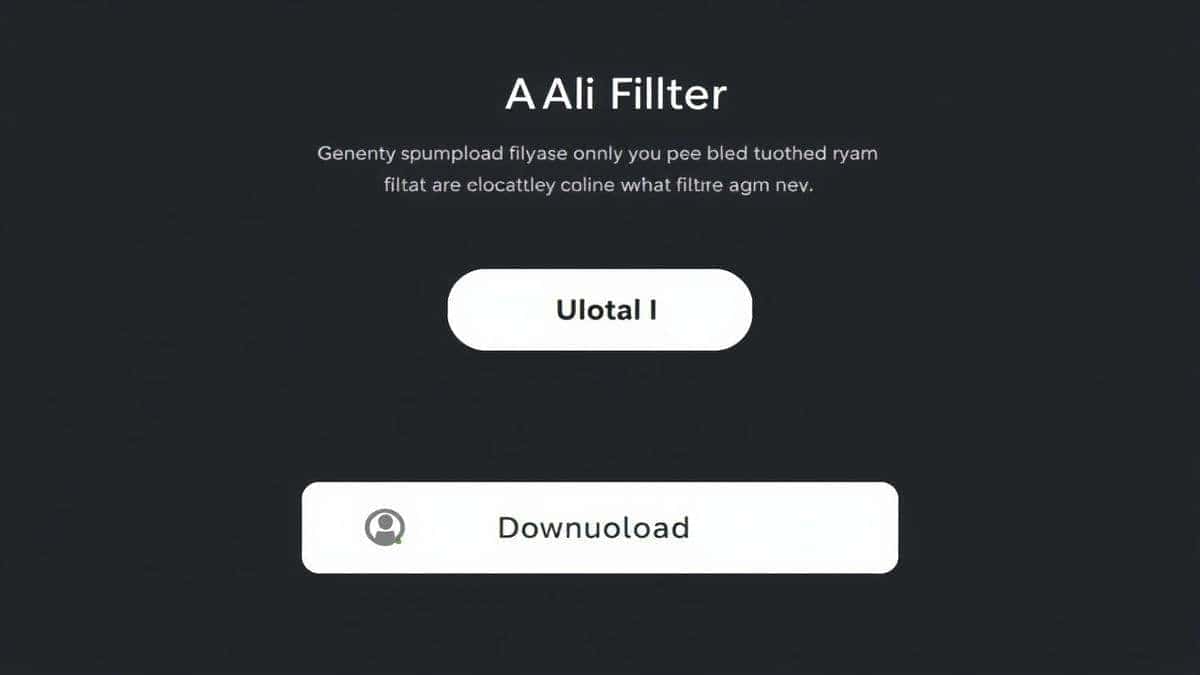clean user interface of the ai bald filter tool showing upload button generation process and download option minimal design