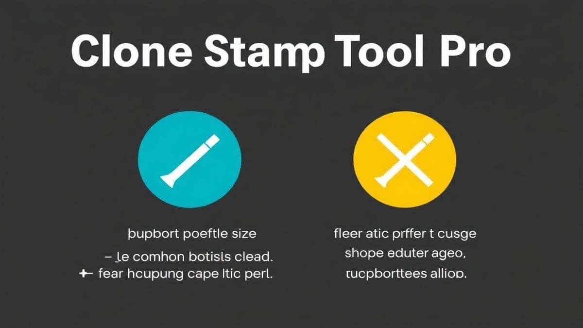visual guide showing ai clone stamp tool pro tips correct brush size and common mistakes to avoid in ai photo editing