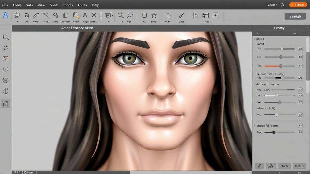 close up of ai action figure editing interface showing enhancement tools and adjustments