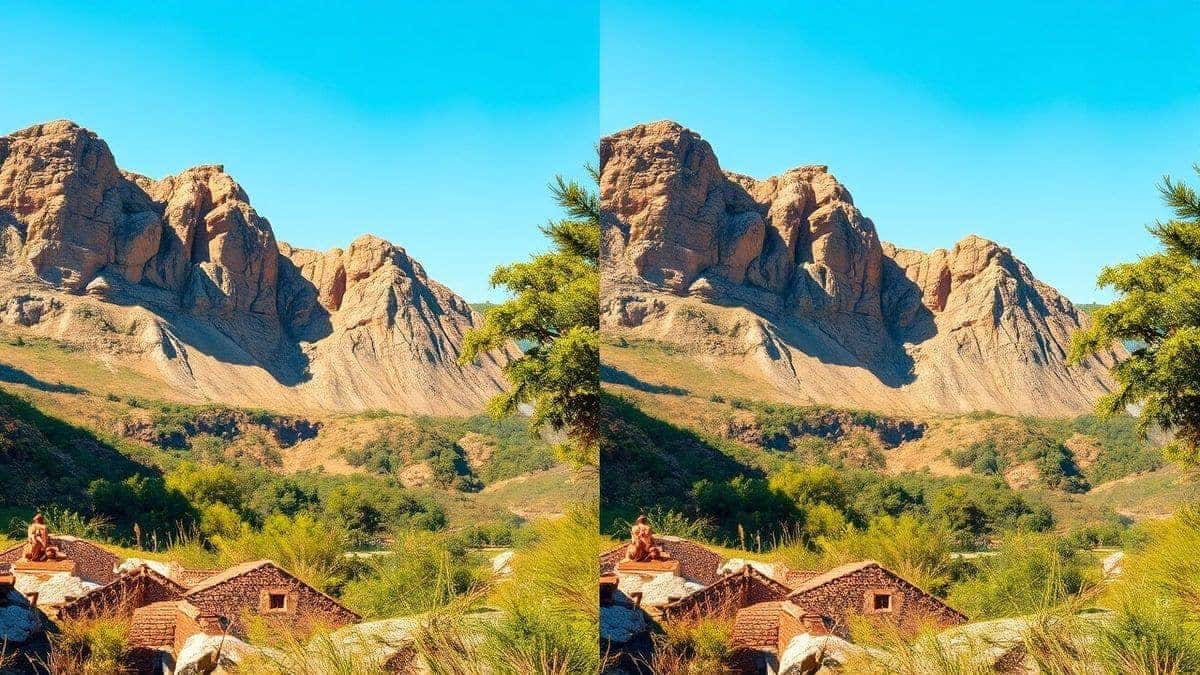 side by side comparison of a cramped photo before and a seamlessly extended version with ai image extender online showing added realistic background