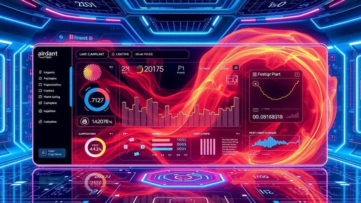 futuristic ai image generator online dashboard creating vibrant digital artwork from text prompt sleek holographic interface ultra detailed 8k