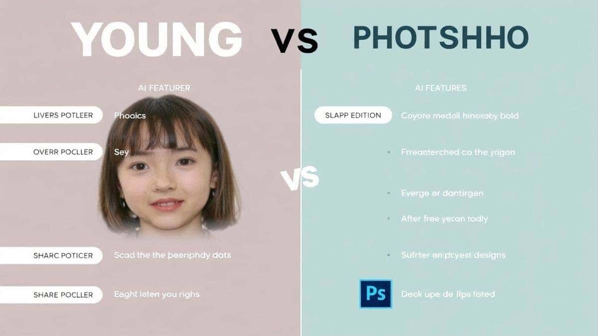 infographic comparison chart showing ai old filter versus photoshop and other ai generators highlighting speed ease and cost