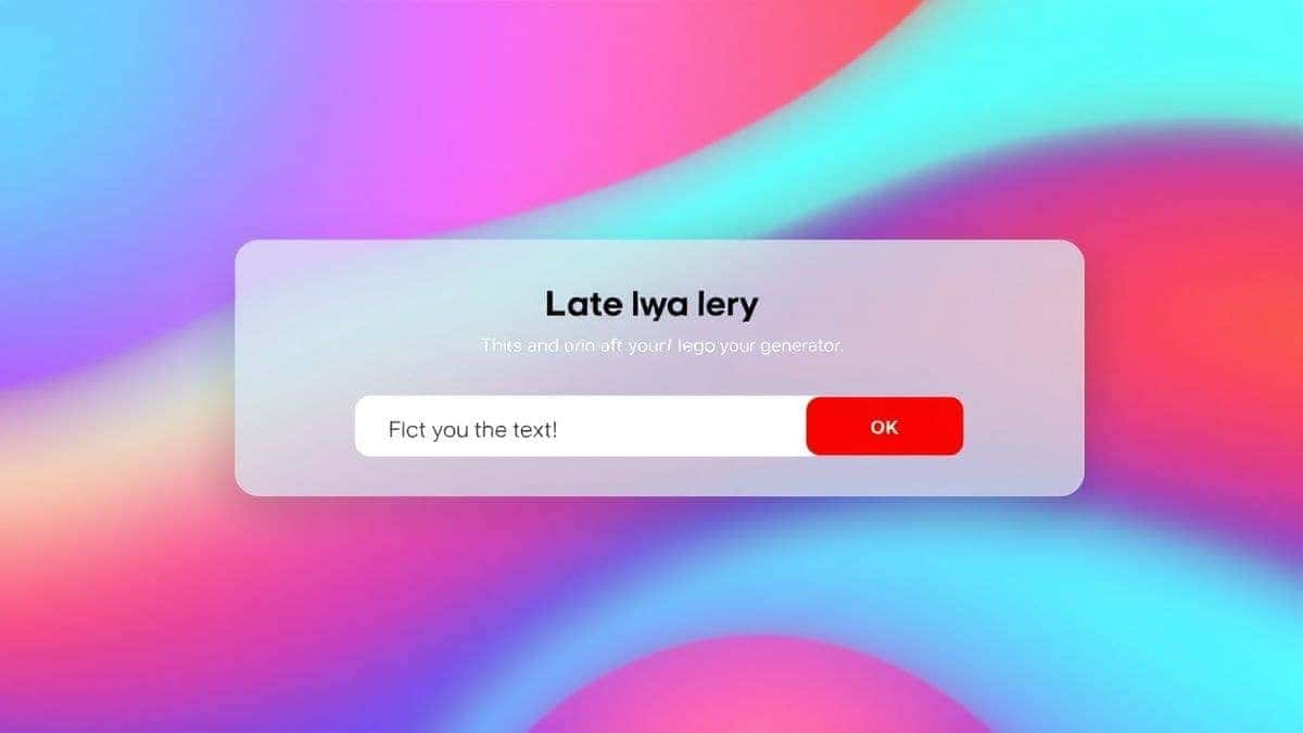 sleek modern ai lego generator interface with upload button and text prompt field colorful background minimalist design high resolution 4k