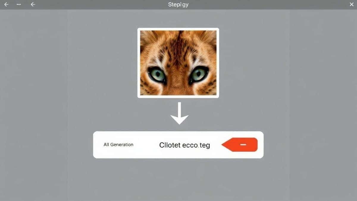 step by step ai image generation process showing upload interface style selection generation progress and download button