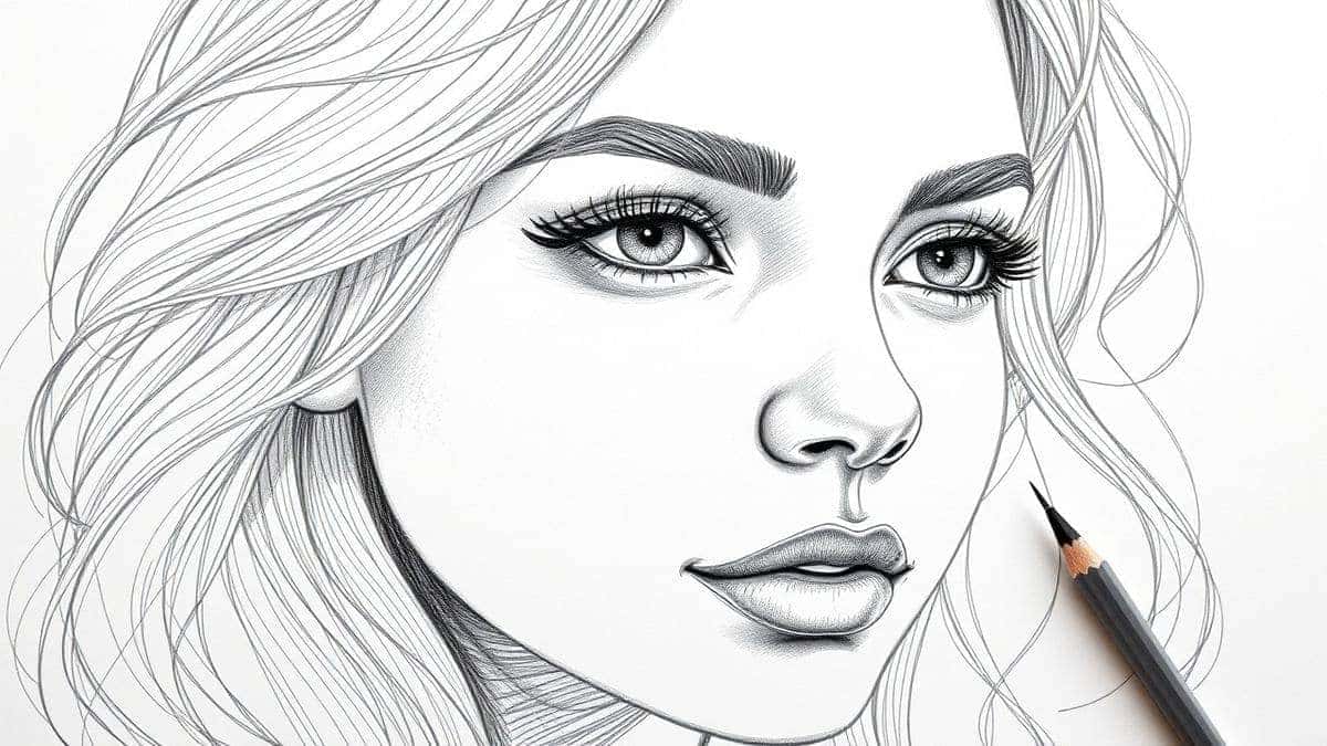 modern ai line art generator interface transforming photo to pencil sketch artistic drawing digital art studio ultra detailed 4k