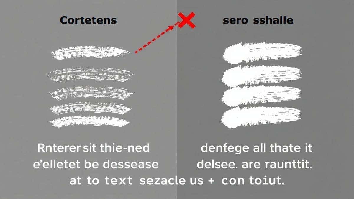 visual guide showing correct and incorrect brush strokes for selecting text in an ai photo editor highlighting the importance of including background context