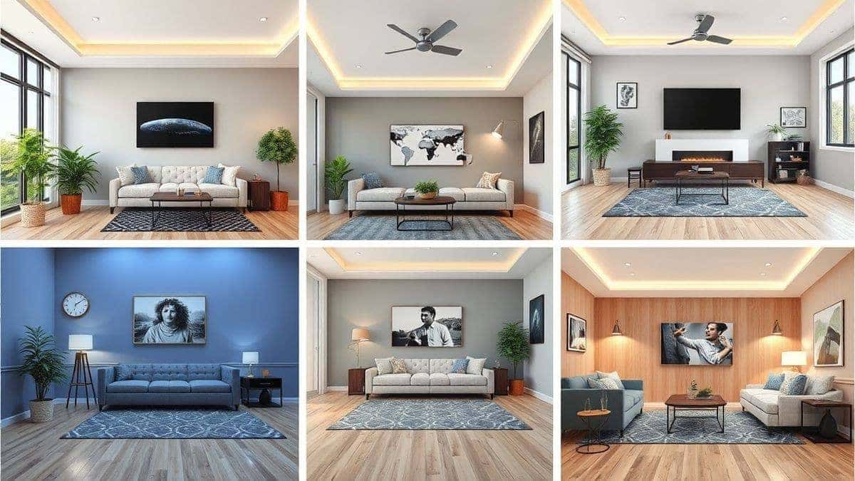 collage of multiple virtually staged rooms created with ai image editor ready for social media posts collage of multiple virtually staged rooms created with ai image editor ready for social media posts
