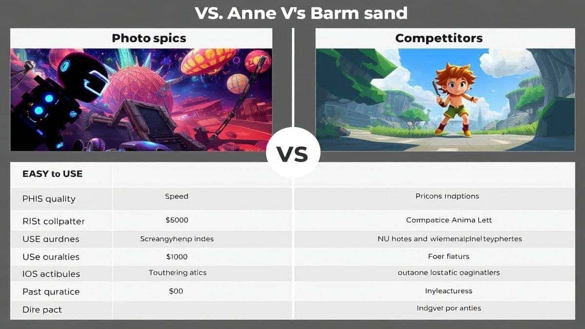 visual comparison chart showing AI Photo to Anime vs competitors highlighting speed ease of use cost and output quality visual comparison chart showing AI Photo to Anime vs competitors highlighting speed ease of use cost and output quality