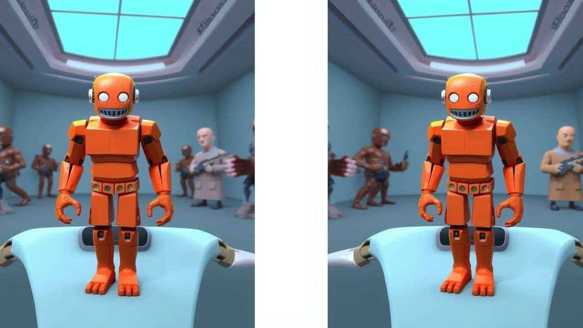 split screen comparison showing ai action figure generator results versus traditional software and other ai platforms