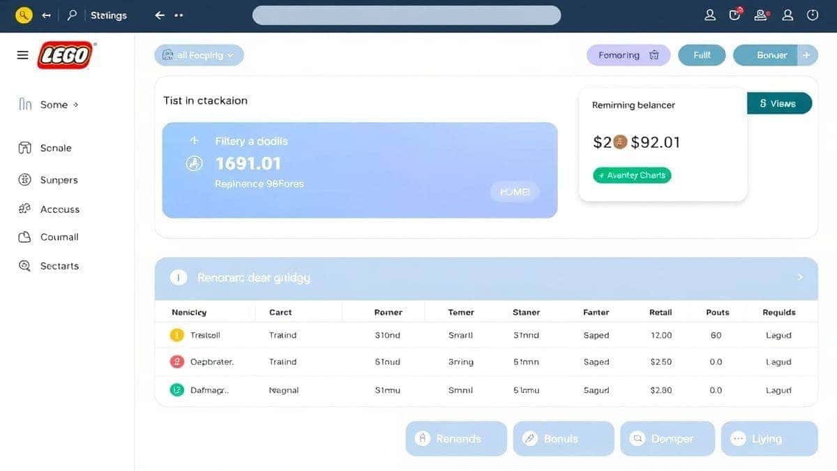 ai lego filter free credits dashboard showing daily check in bonus and remaining balance user interface