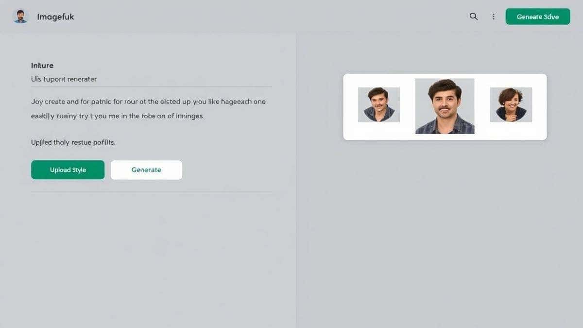 screenshot of the imagefk ai profile picture generator online tool interface showing upload button style selection and generate option clean modern design screenshot of the imagefk ai profile picture generator online tool interface showing upload button style selection and generate option clean modern design