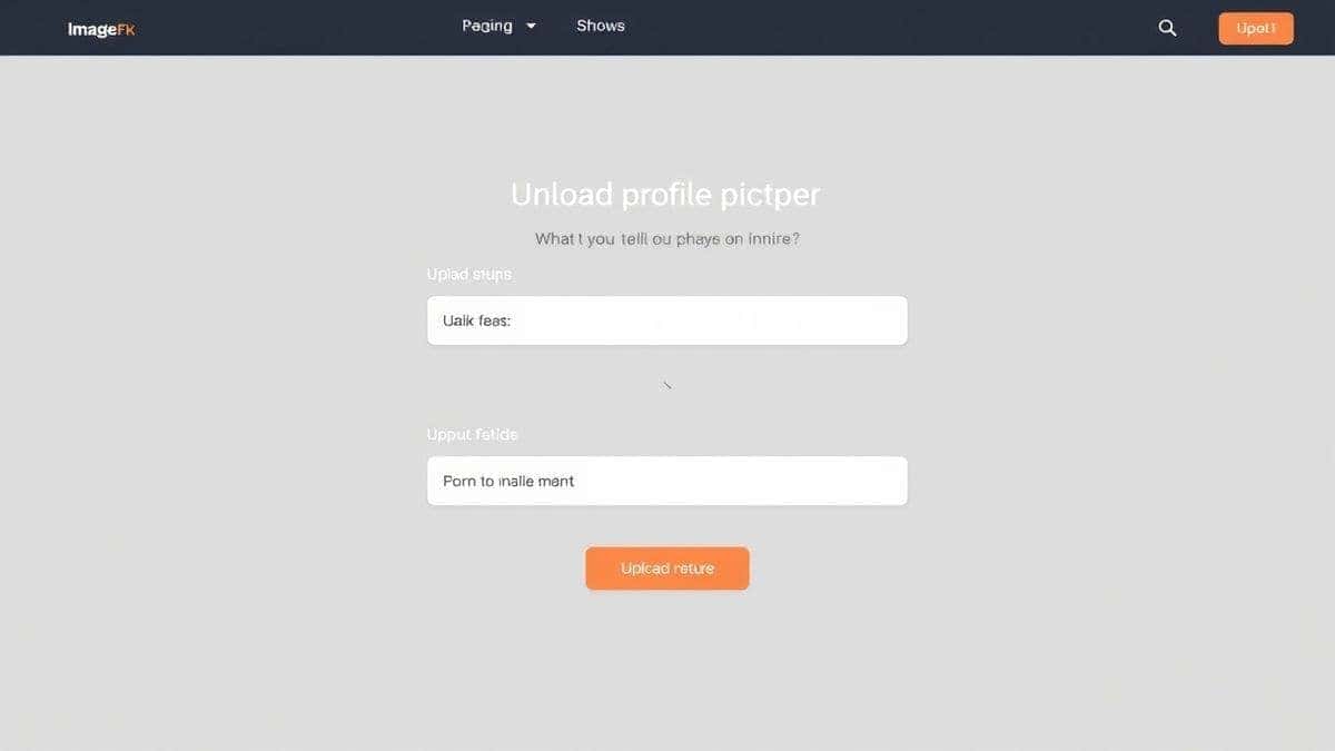 clean minimalist interface of ai profile picture generator showing upload button and prompt input field on imagefk website clean minimalist interface of ai profile picture generator showing upload button and prompt input field on imagefk website