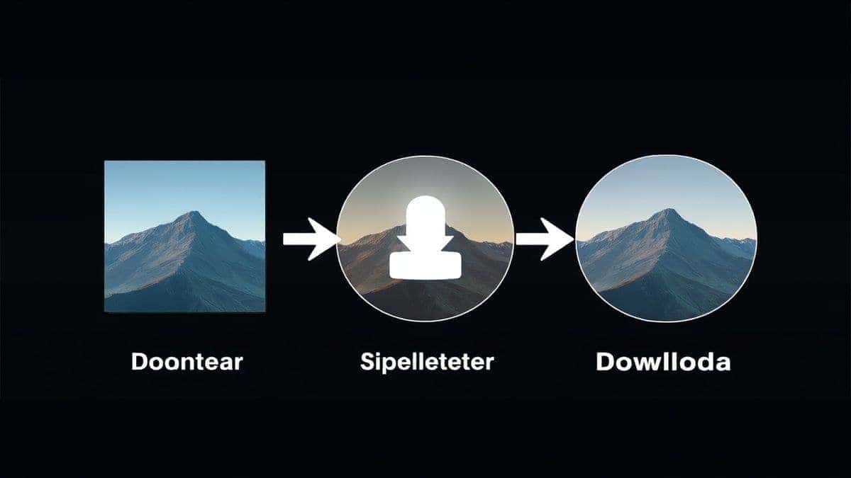ai image generator processing a photograph step by step showing upload conversion and download stages futuristic ui design
