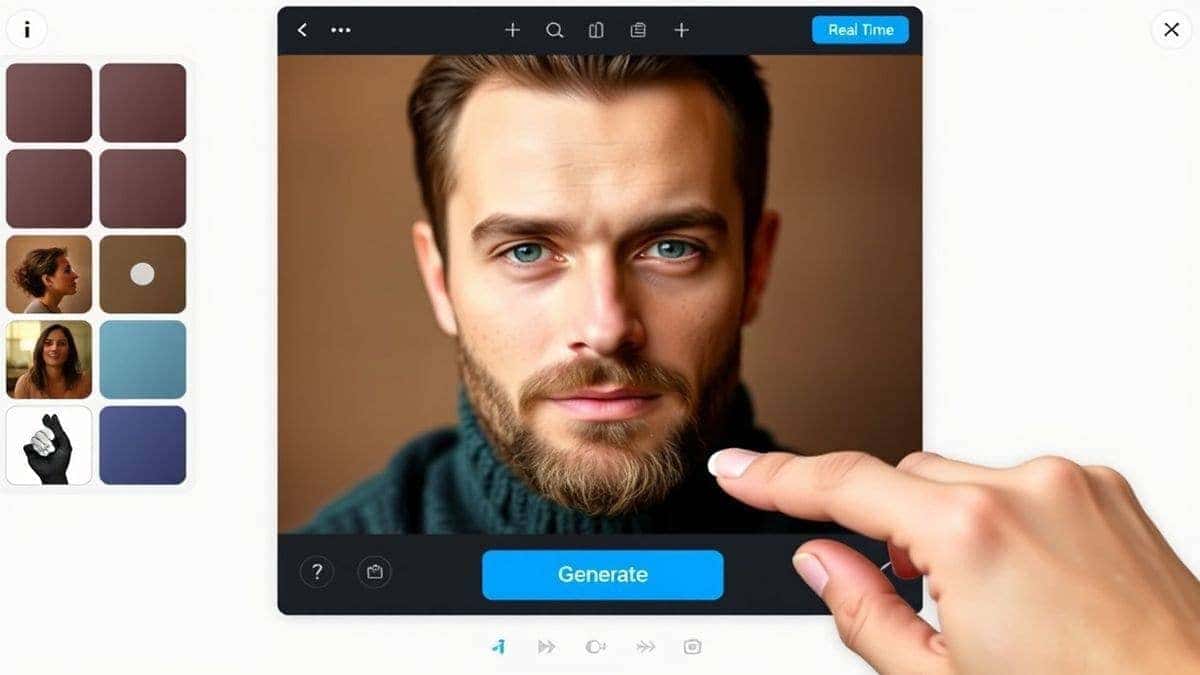 user uploading a portrait photo to the retro ps2 style ai image editor interface with real time preview and generate button user uploading a portrait photo to the retro ps2 style ai image editor interface with real time preview and generate button