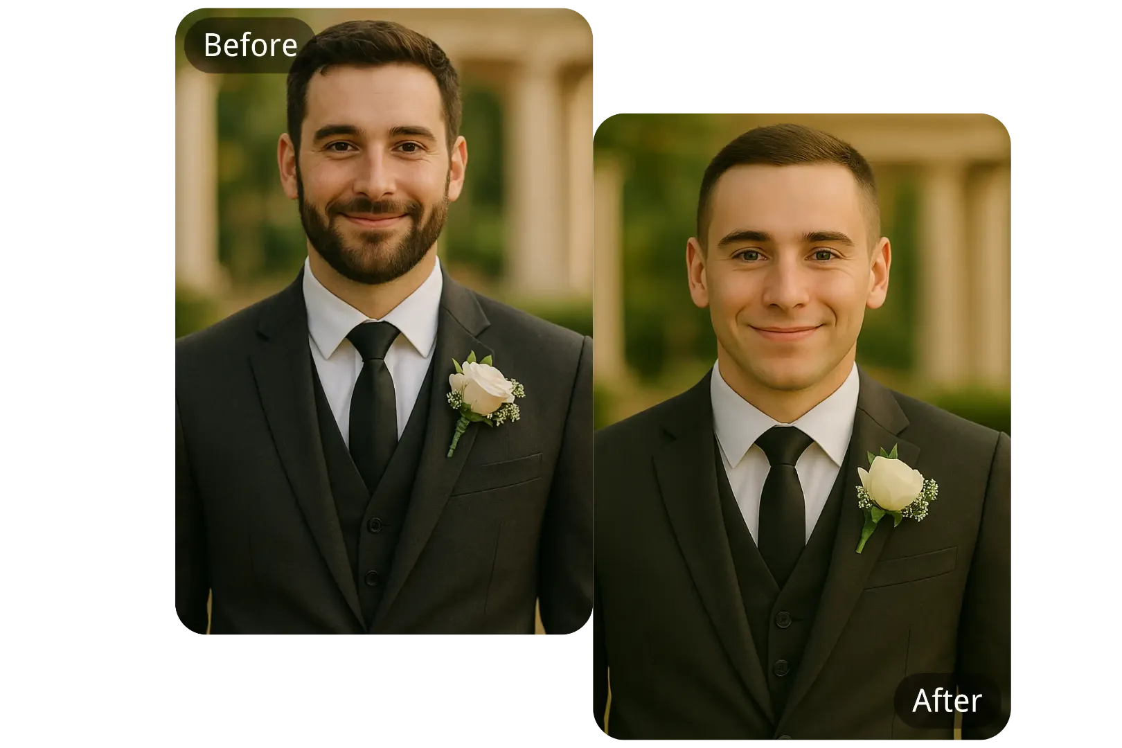 AI No Beard Filter - ImageFk AI Tool