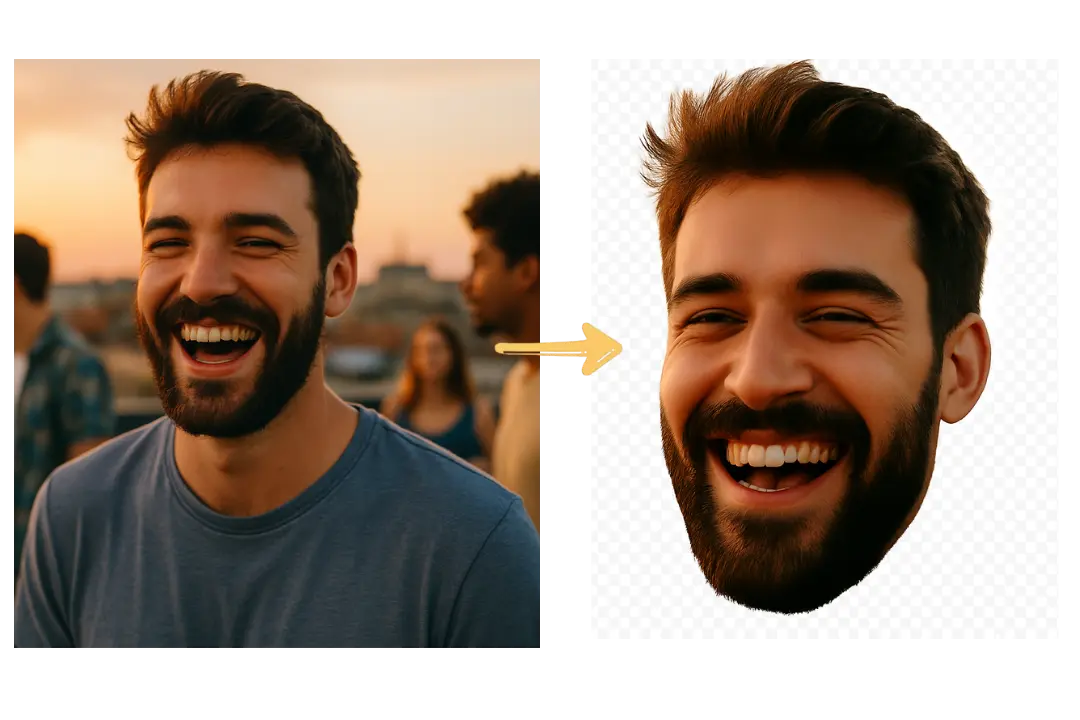 AI Face Cut Out result image